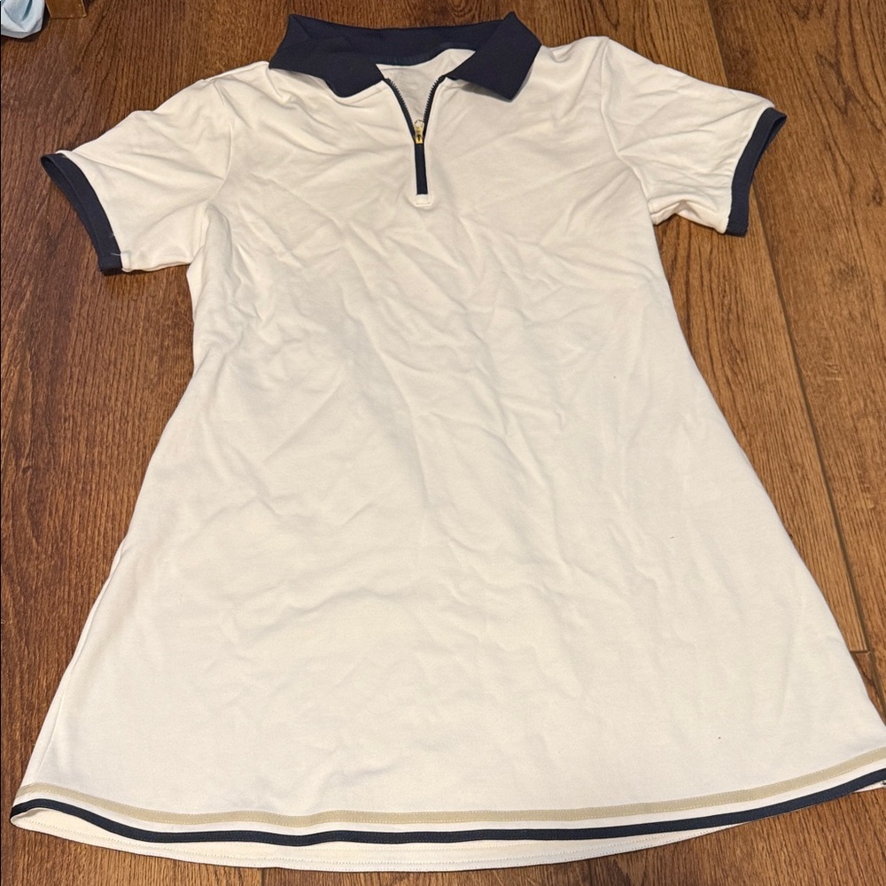 Varley Cream and Black Polo Dress size X-large like new!!!